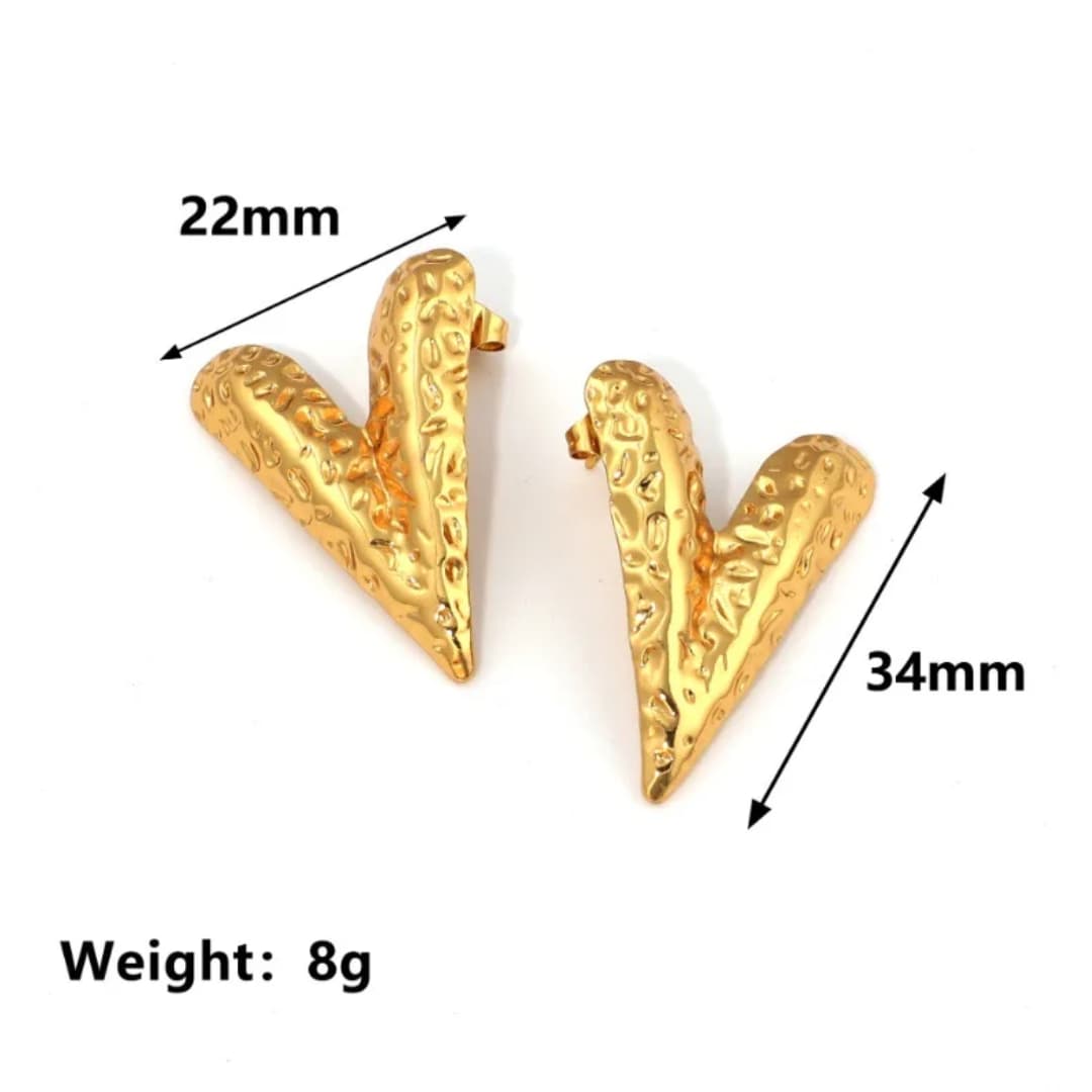 Classic Heart Earring - 18K Gold Plated