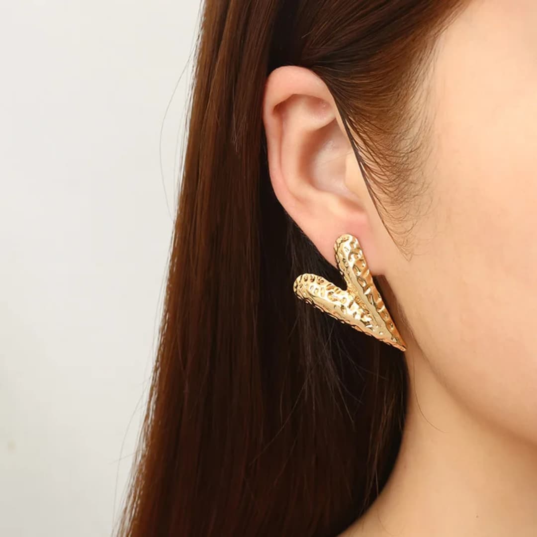 Classic Heart Earring - 18K Gold Plated