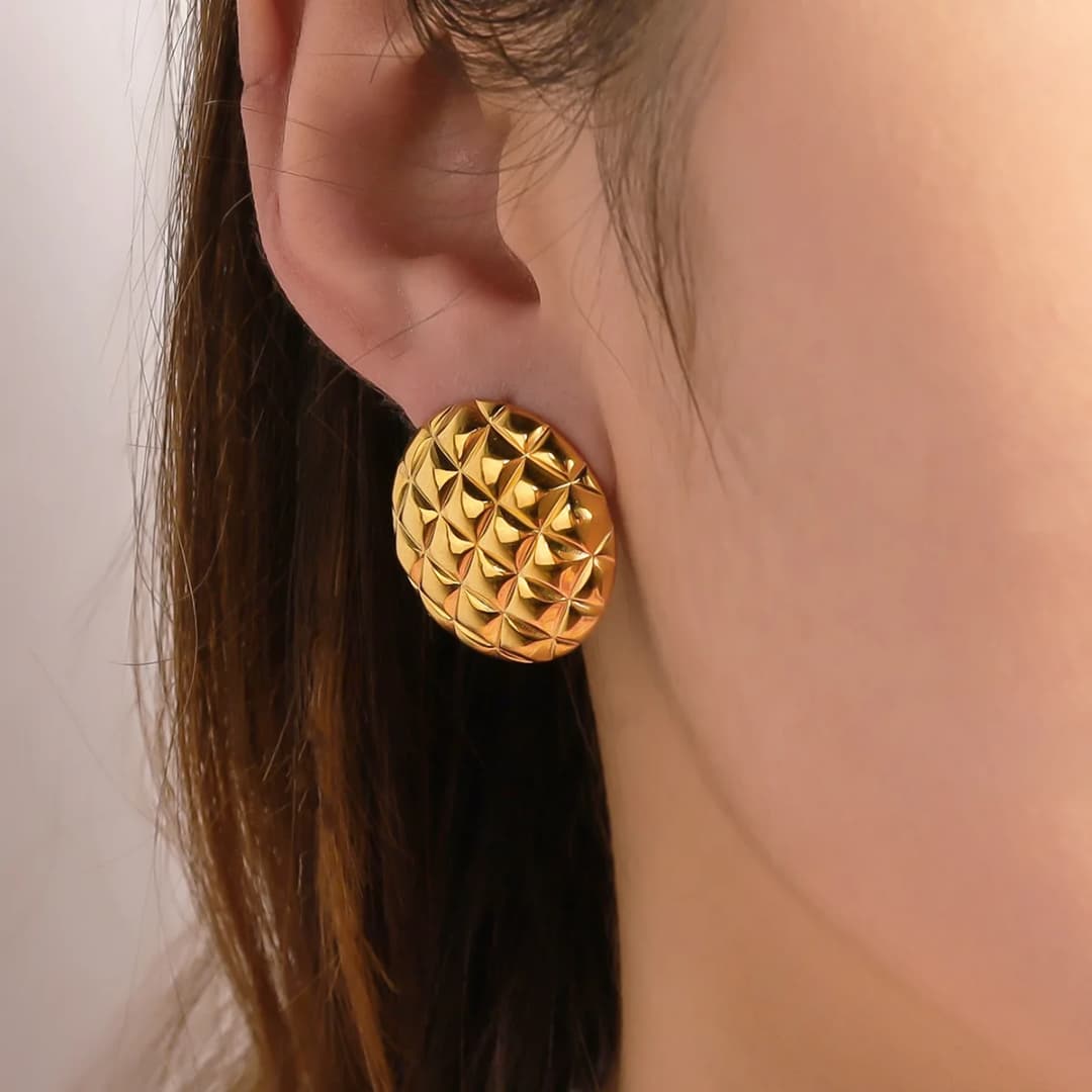 Chic Gold Plated Earrings