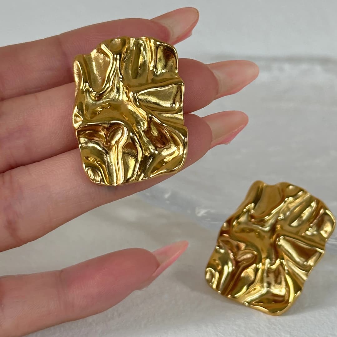 Chunky Gold Plated Earring