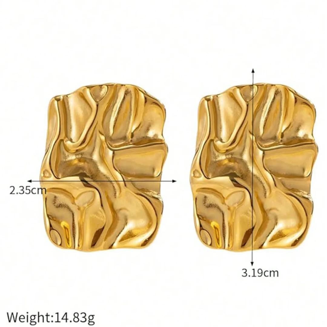 Chunky Gold Plated Earring