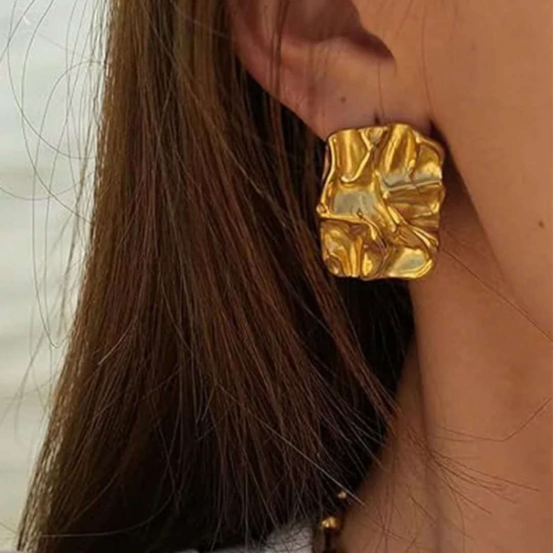 Chunky Gold Plated Earring