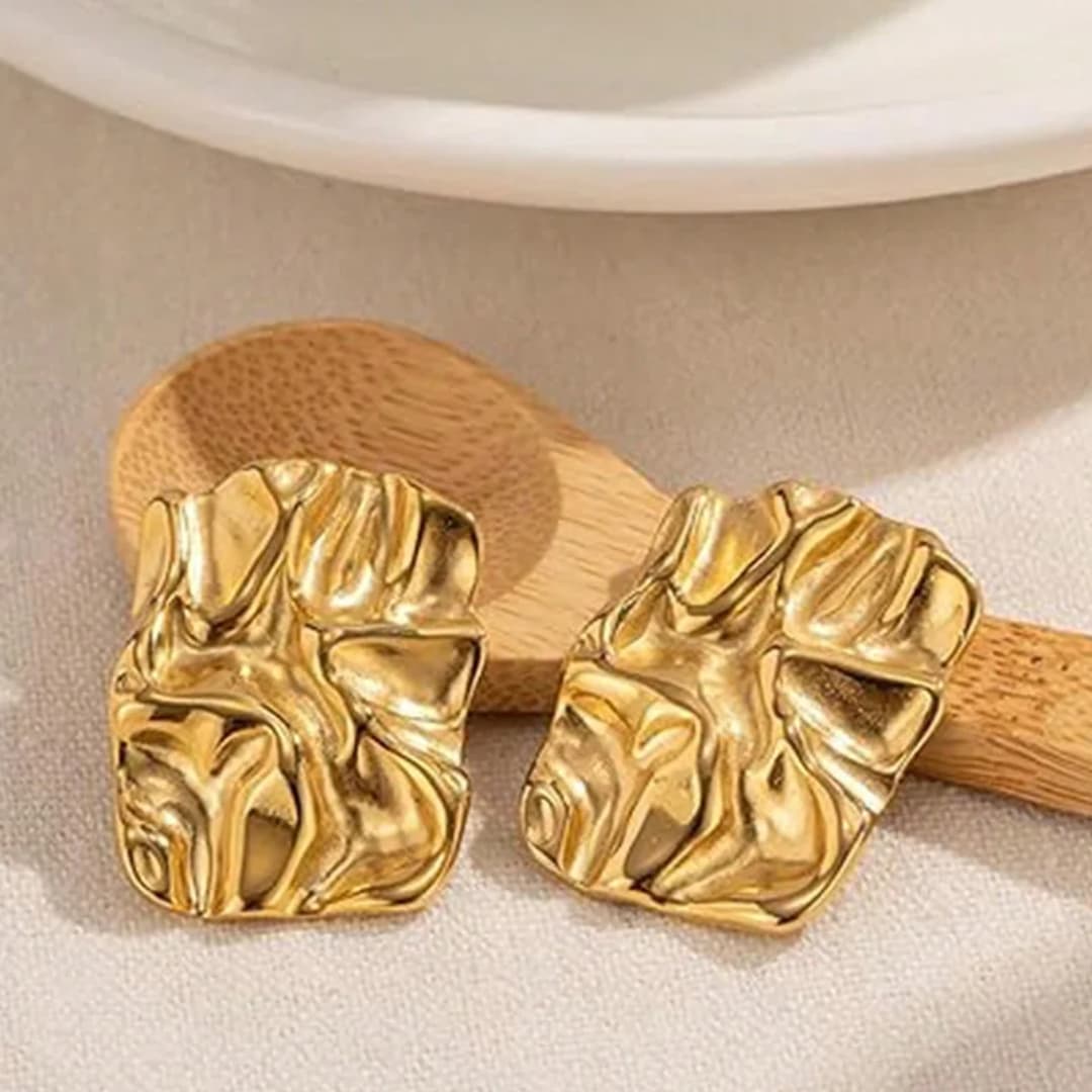 Chunky Gold Plated Earring