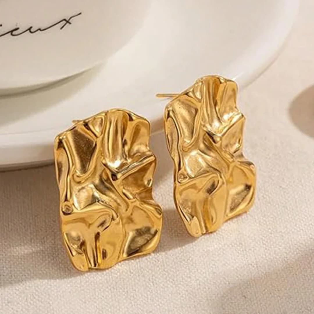 Chunky Gold Plated Earring