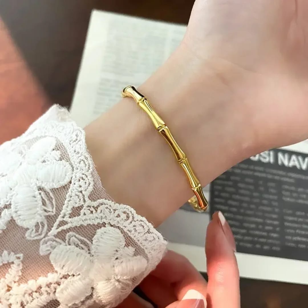 Bamboo Bracelet - 18K Gold Plated