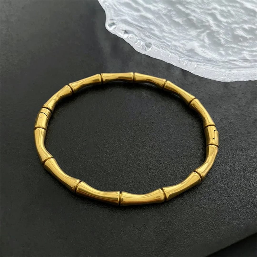 Bamboo Bracelet - 18K Gold Plated