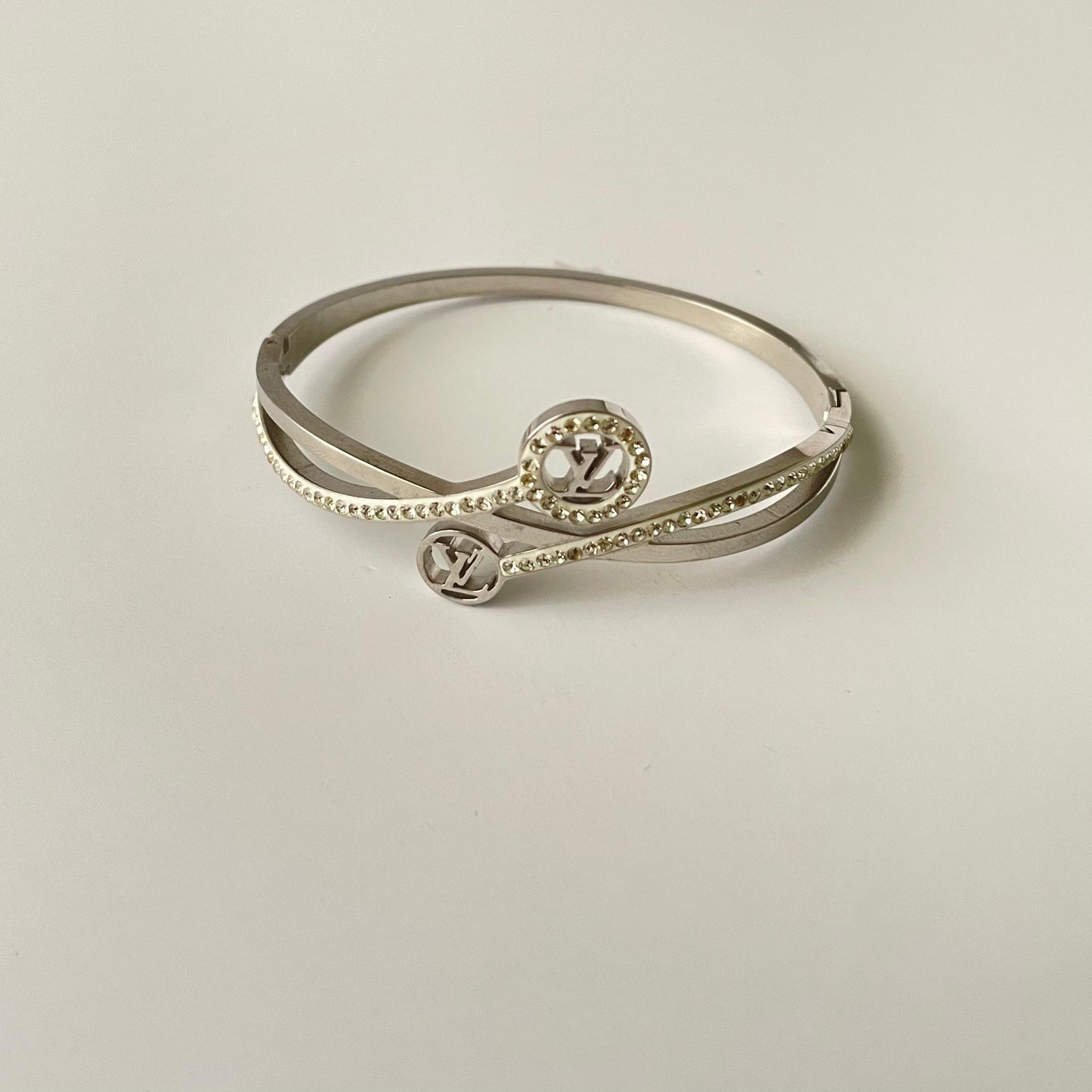 Silver Duped Elegant Bracelet - Stainless Steel