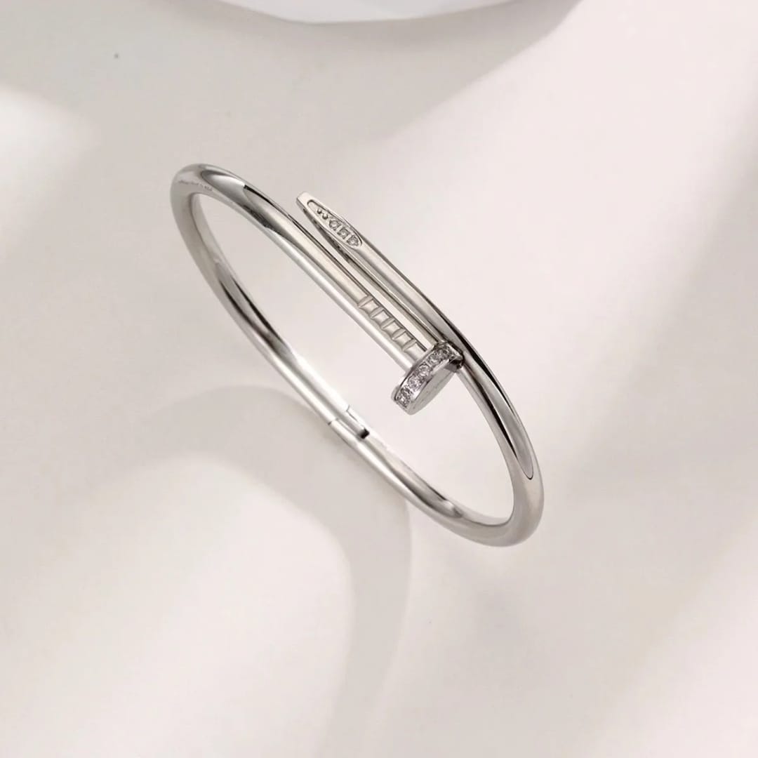 Minimal Nail Bracelet - Stainless Steel
