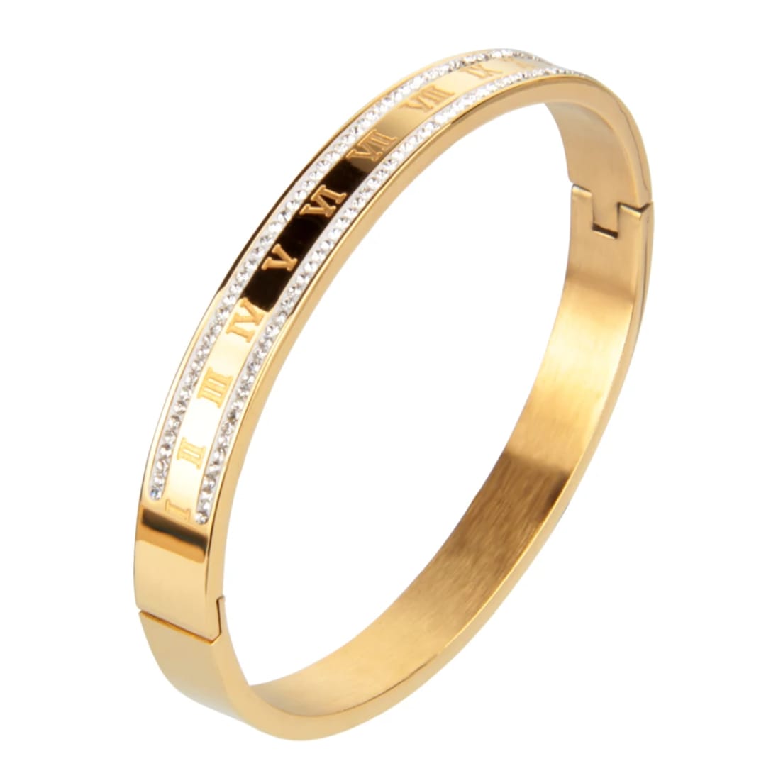 Classy Roman Bracelet - 22K Gold Plated