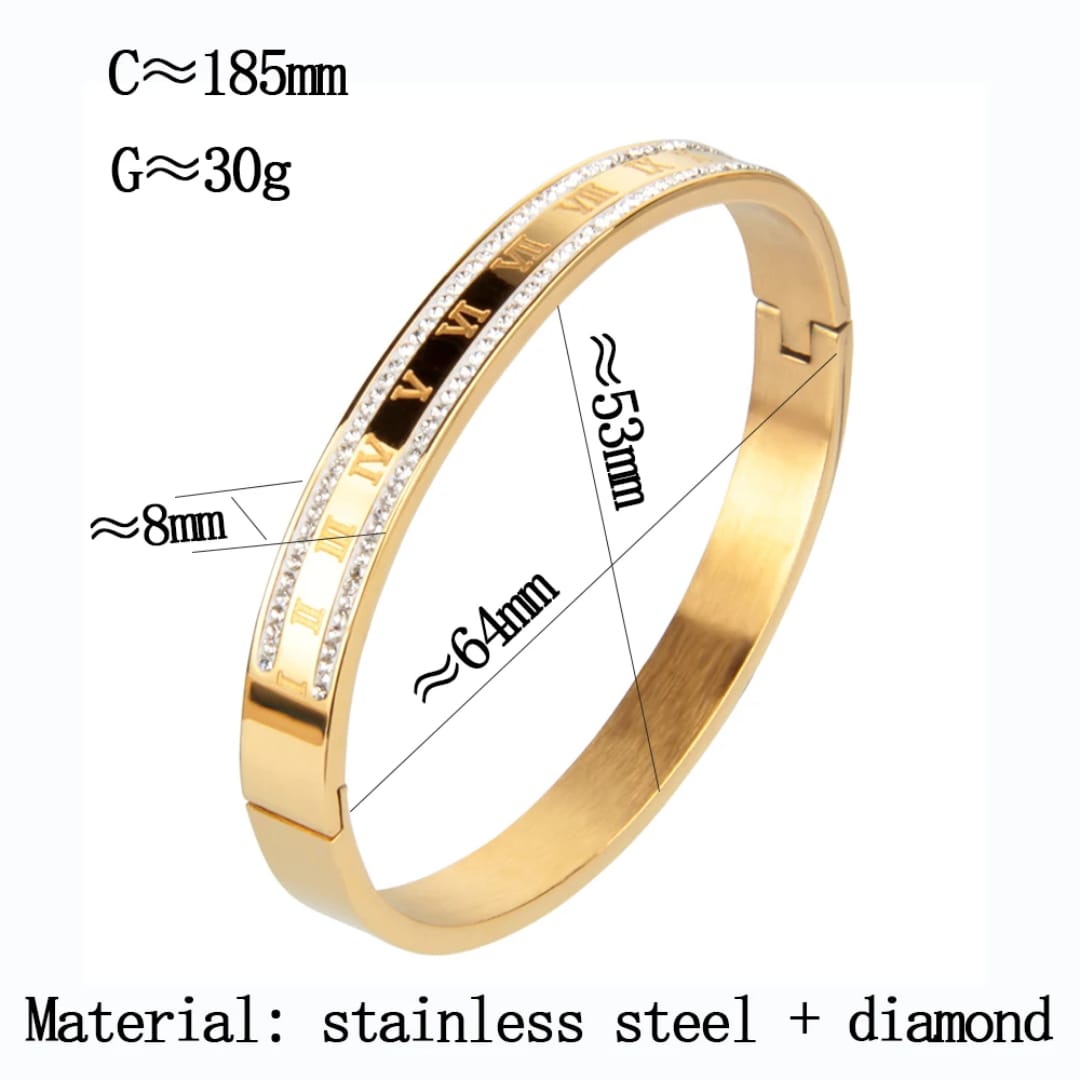 Classy Roman Bracelet - 22K Gold Plated