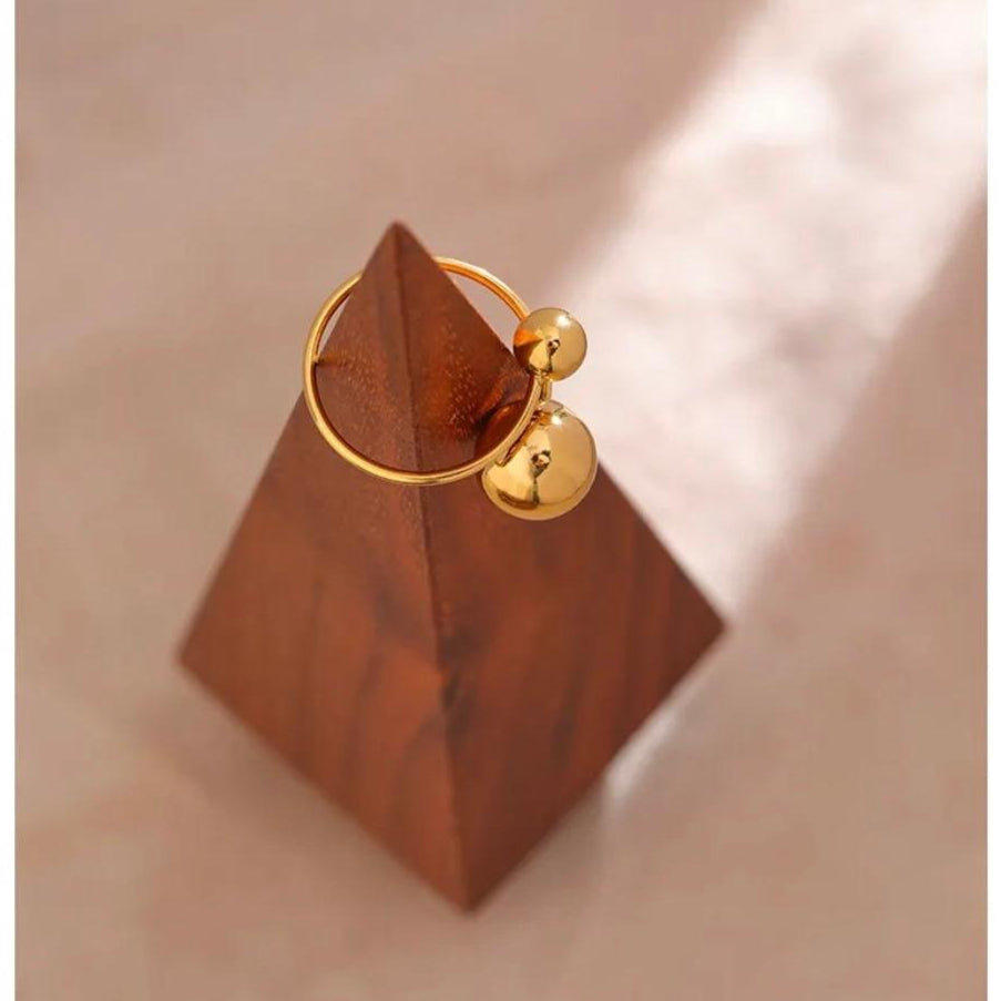 Classy Ball Ring - 22K Gold Plated