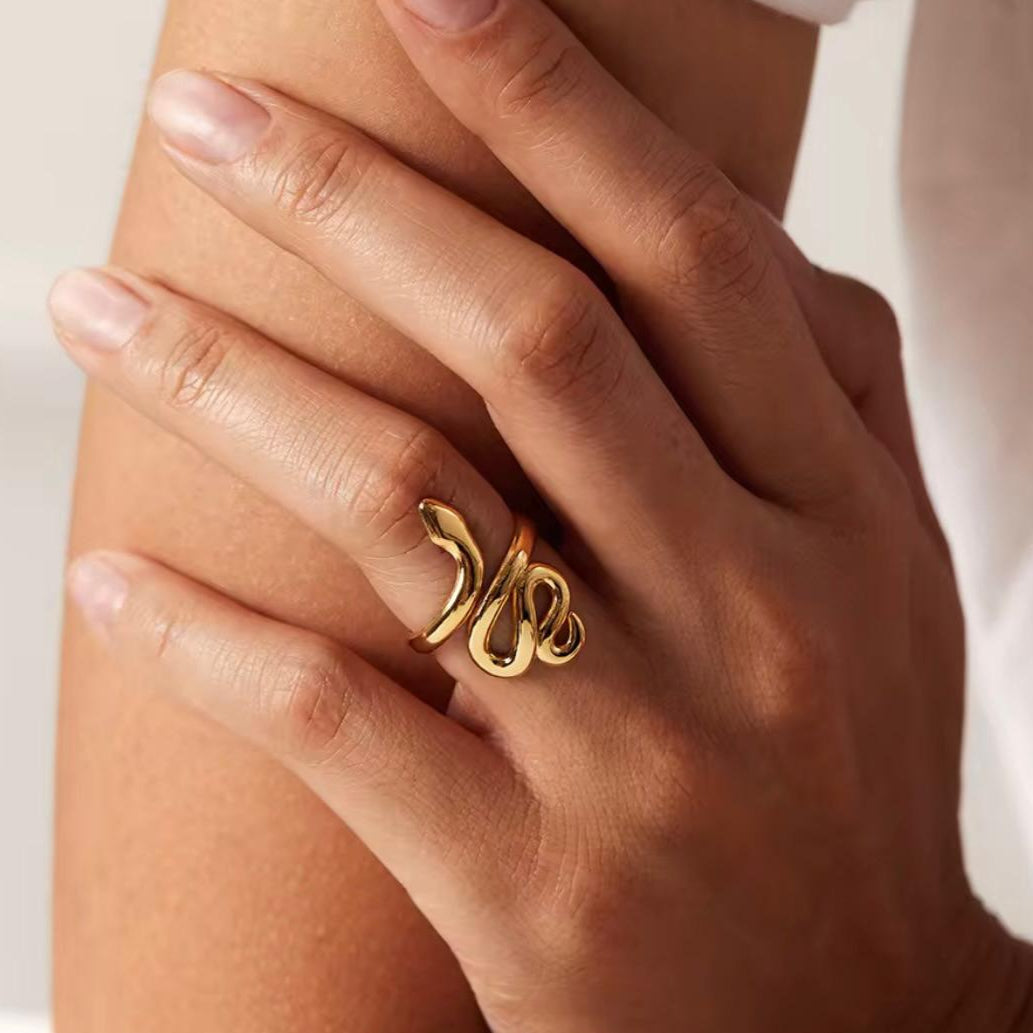 Classy Snake Ring - 18K Gold Plated