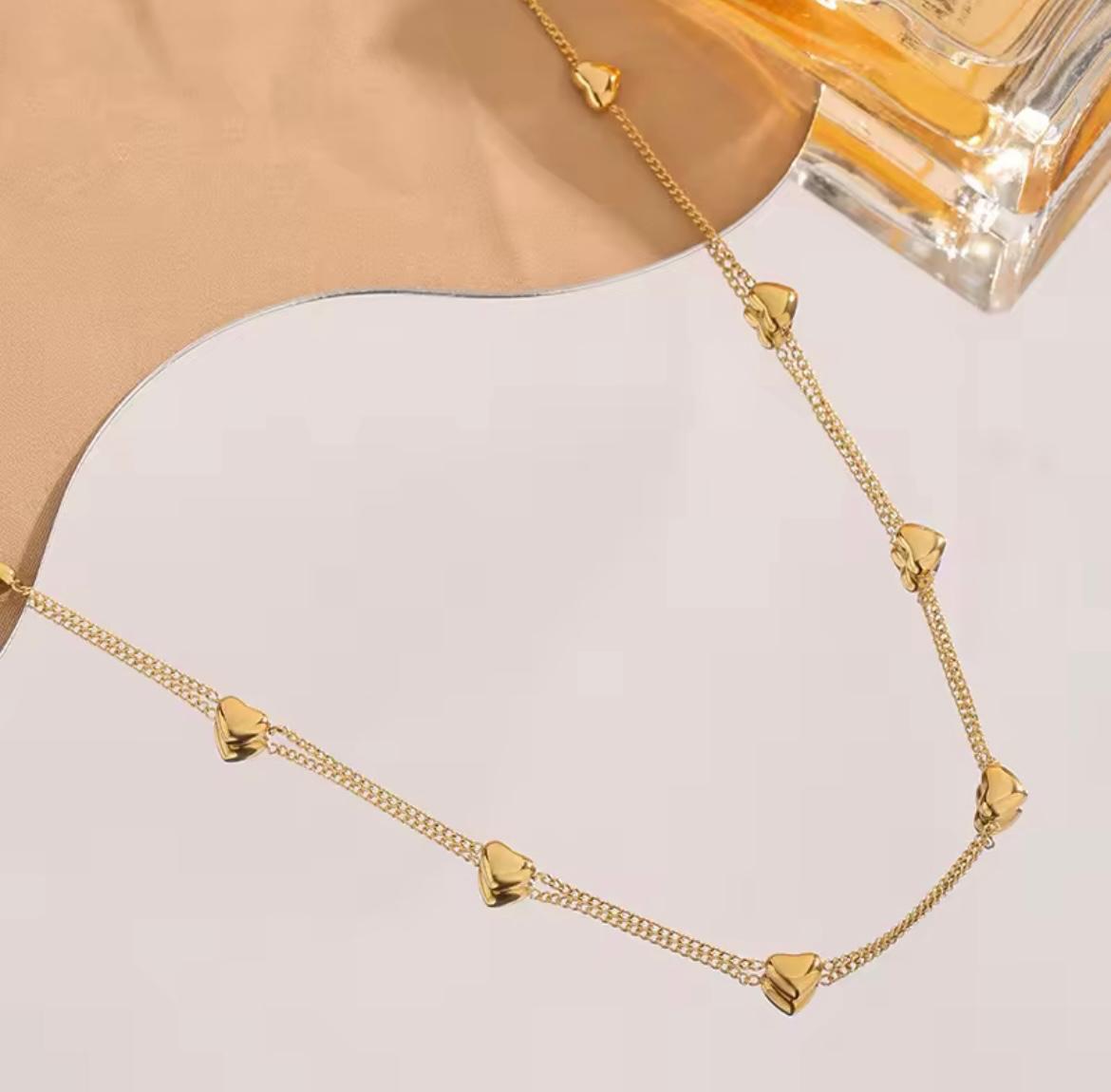 Minimal Elegant Heart Pendent - 22K Gold Plated