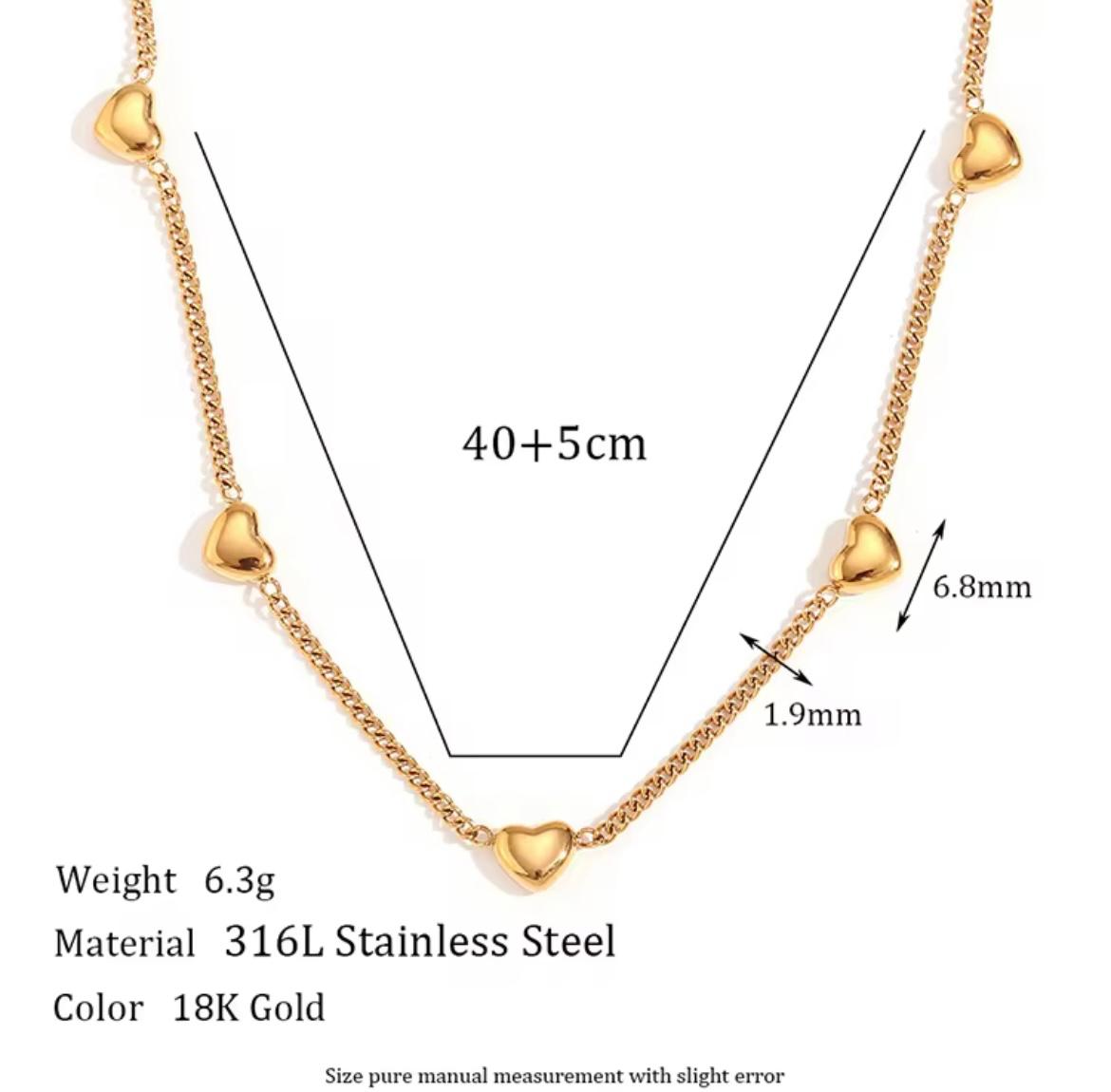 Minimal Elegant Heart Pendent - 22K Gold Plated