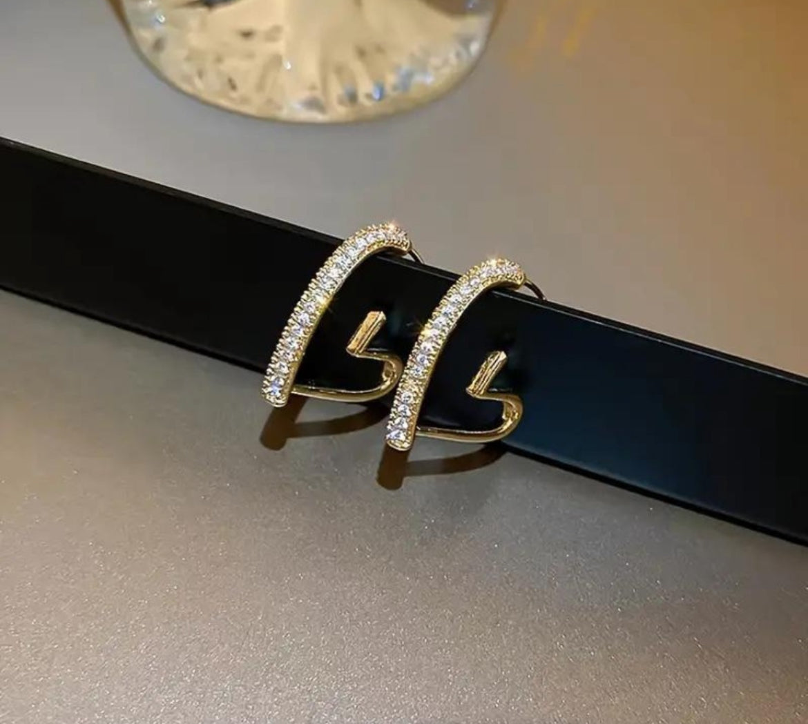 Elegant Heart Shape Hoop Earrings