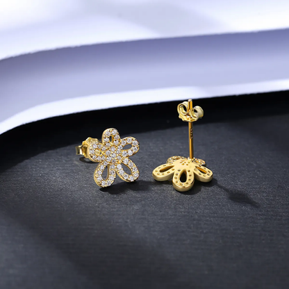 Cute Flower Stone Korean Earring