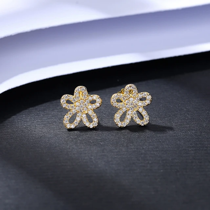 Cute Flower Stone Korean Earring