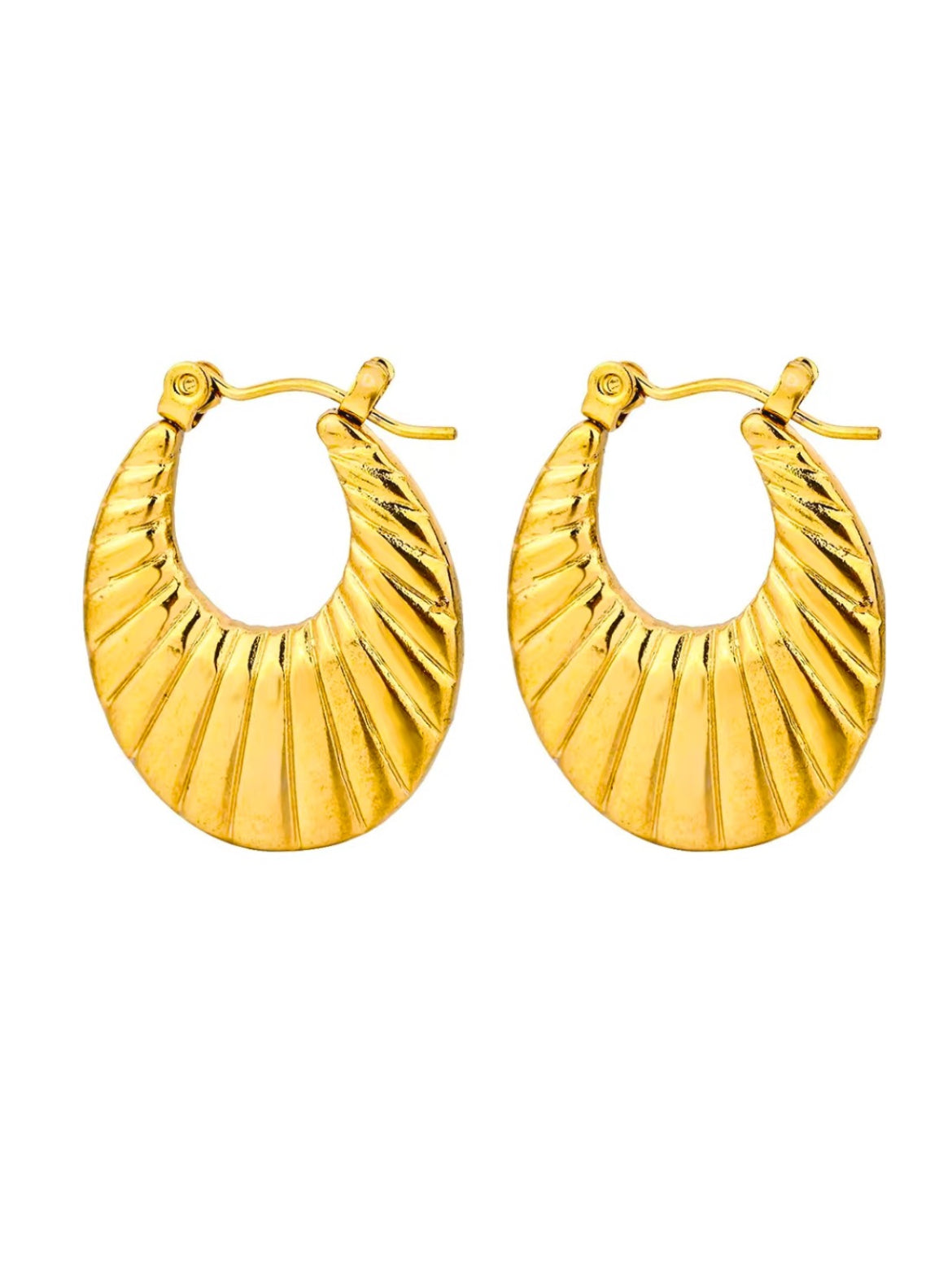 Twisted Hoop Earring - 18K Gold Plated