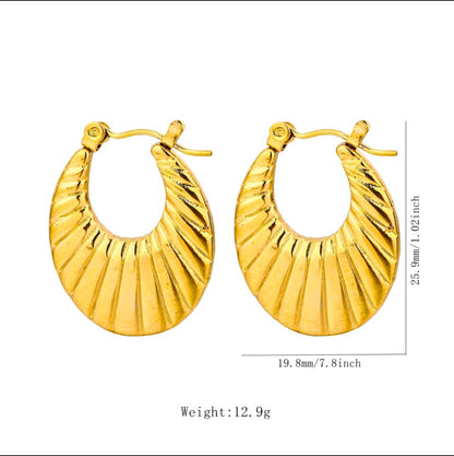 Twisted Hoop Earring - 18K Gold Plated