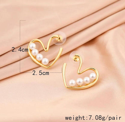 Heart with Pearl Tangle Earring