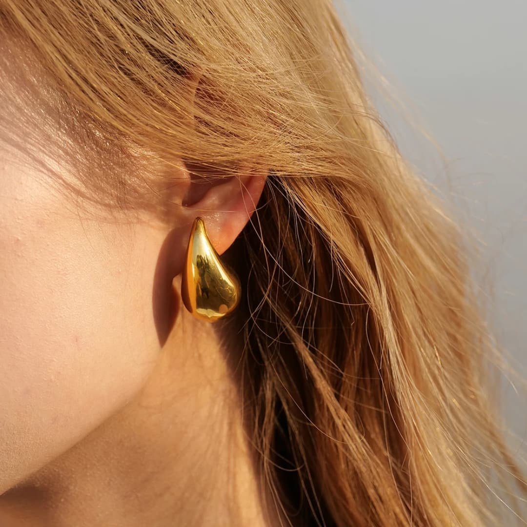 Classic Tear Drop Earrings - 22K Gold Plated