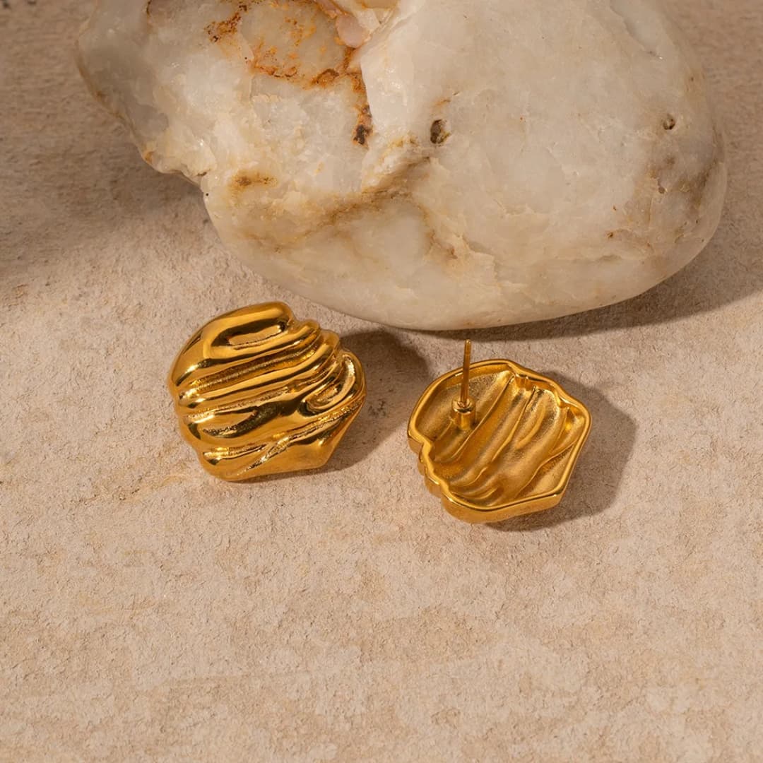 Gold Plated Chic Earring - 22K Gold Plated