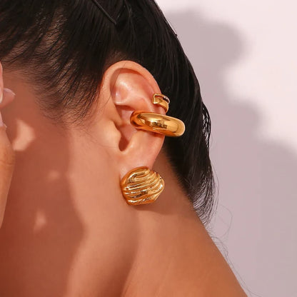 Gold Plated Chic Earring - 22K Gold Plated