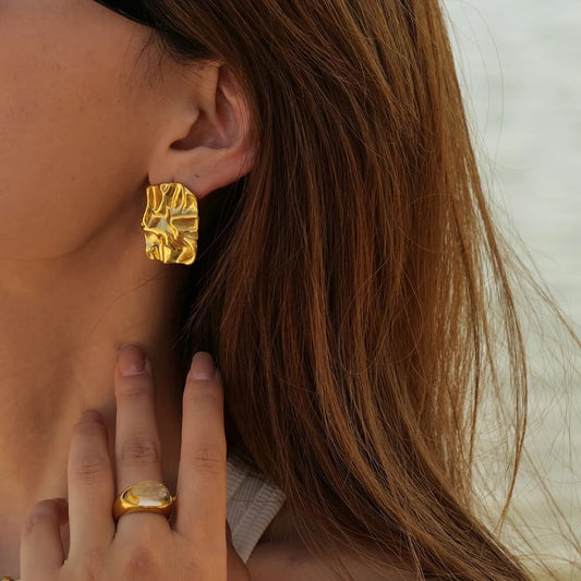 Chunky Gold Plated Earring