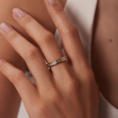 Minimal American Diamond Ring - 18K Gold Plated