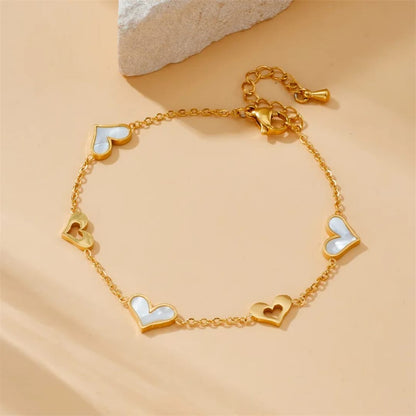 Heart Droplet Bell Anti-Tarnish Bracelet