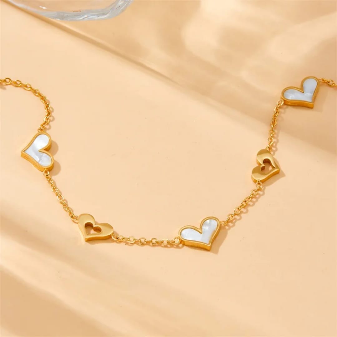 Heart Droplet Bell Anti-Tarnish Bracelet