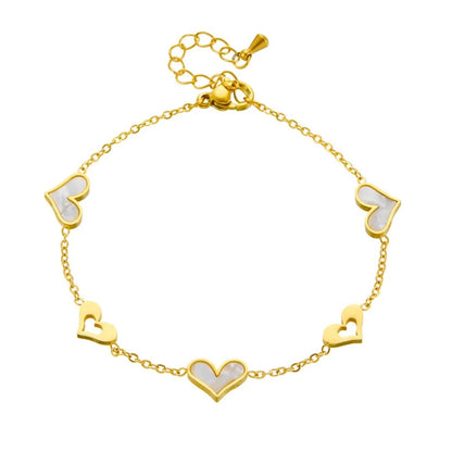 Heart Droplet Bell Anti-Tarnish Bracelet