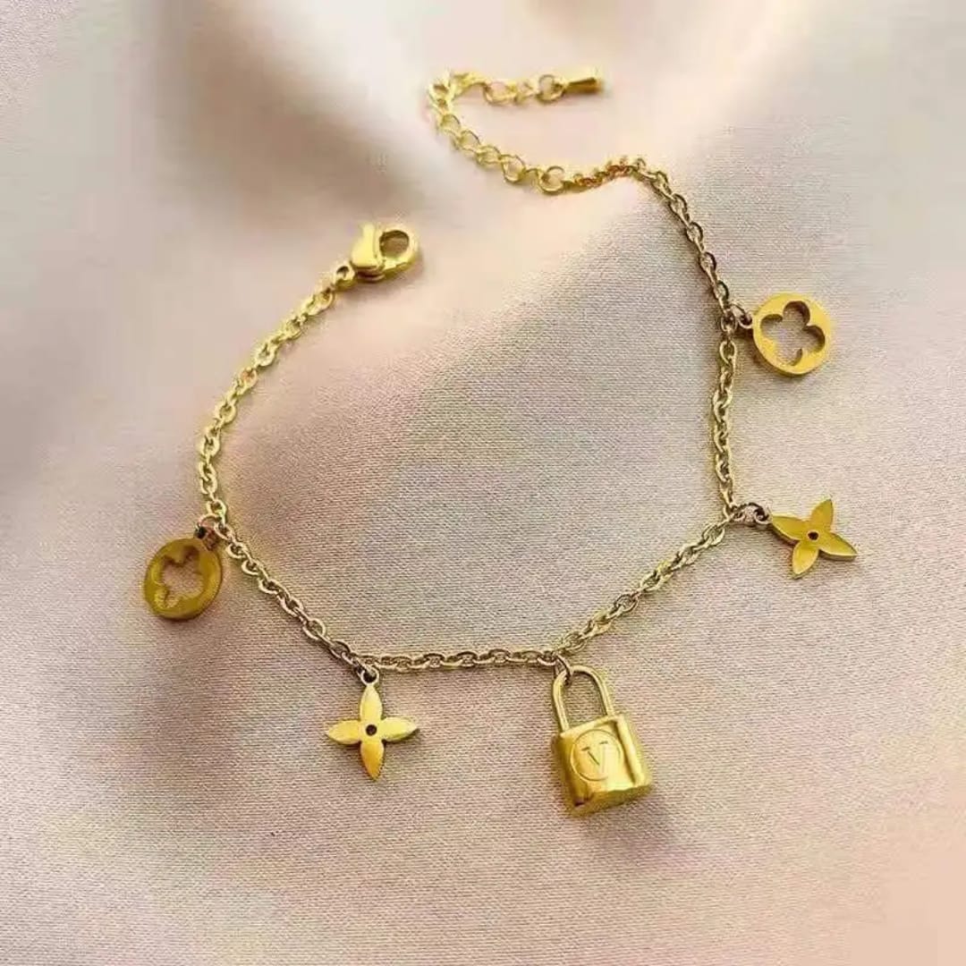 Gold Plated  Charm Bracelet