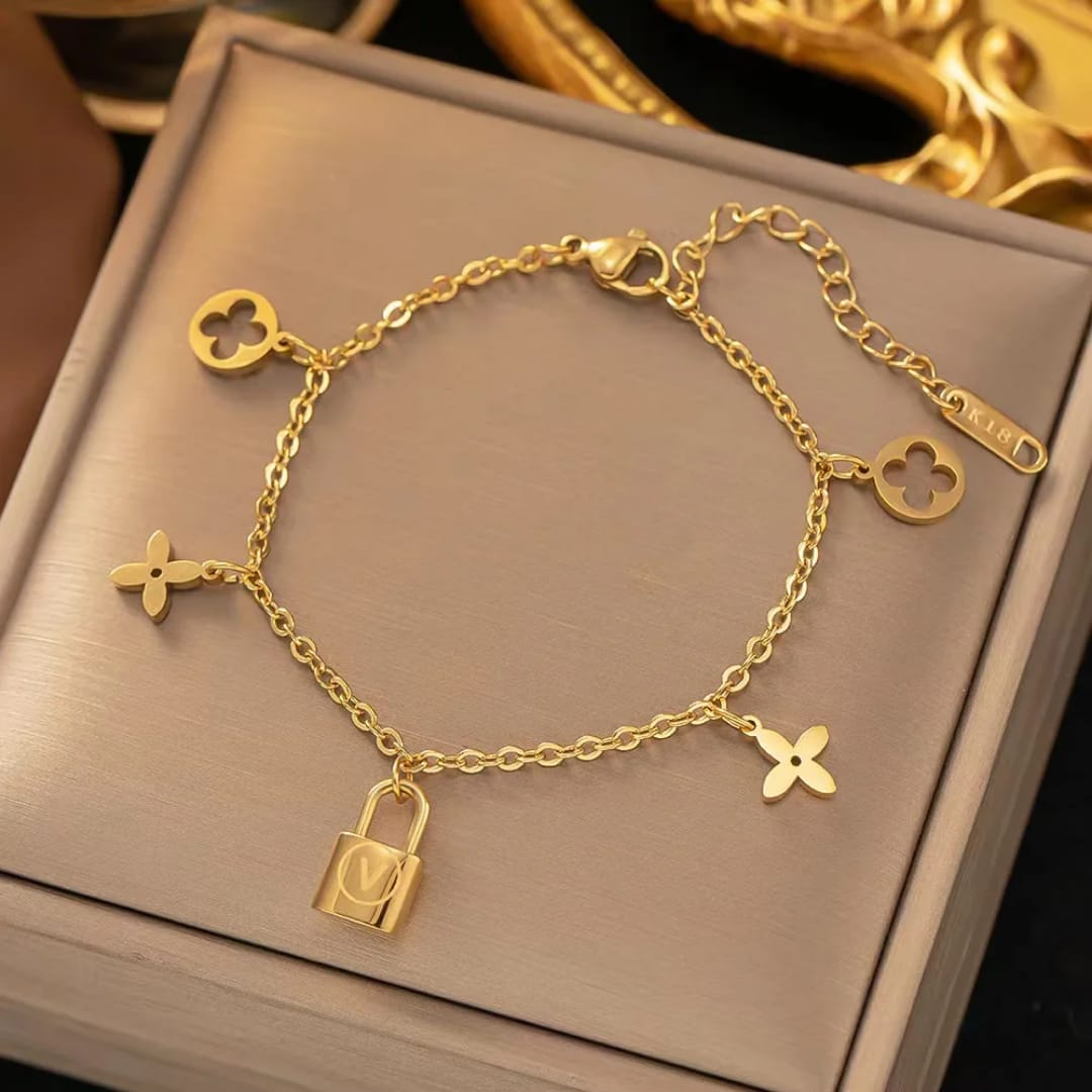 Gold Plated  Charm Bracelet