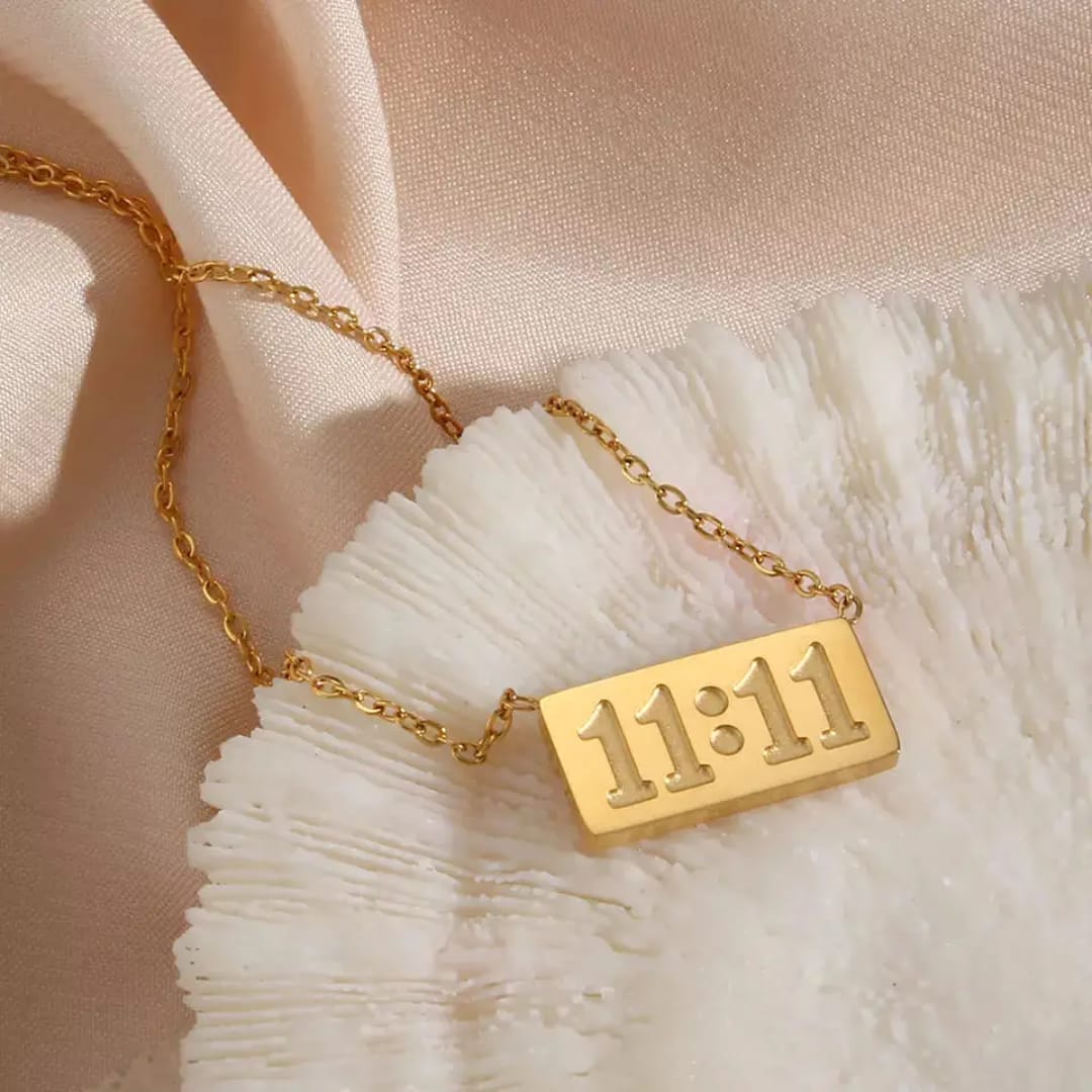 11:11 Pendent Necklace - 18K Gold Plated