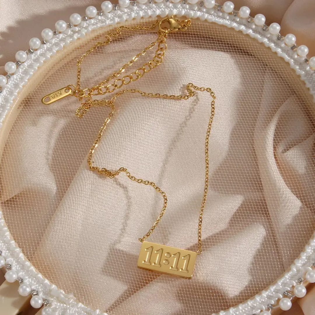 11:11 Pendent Necklace - 18K Gold Plated