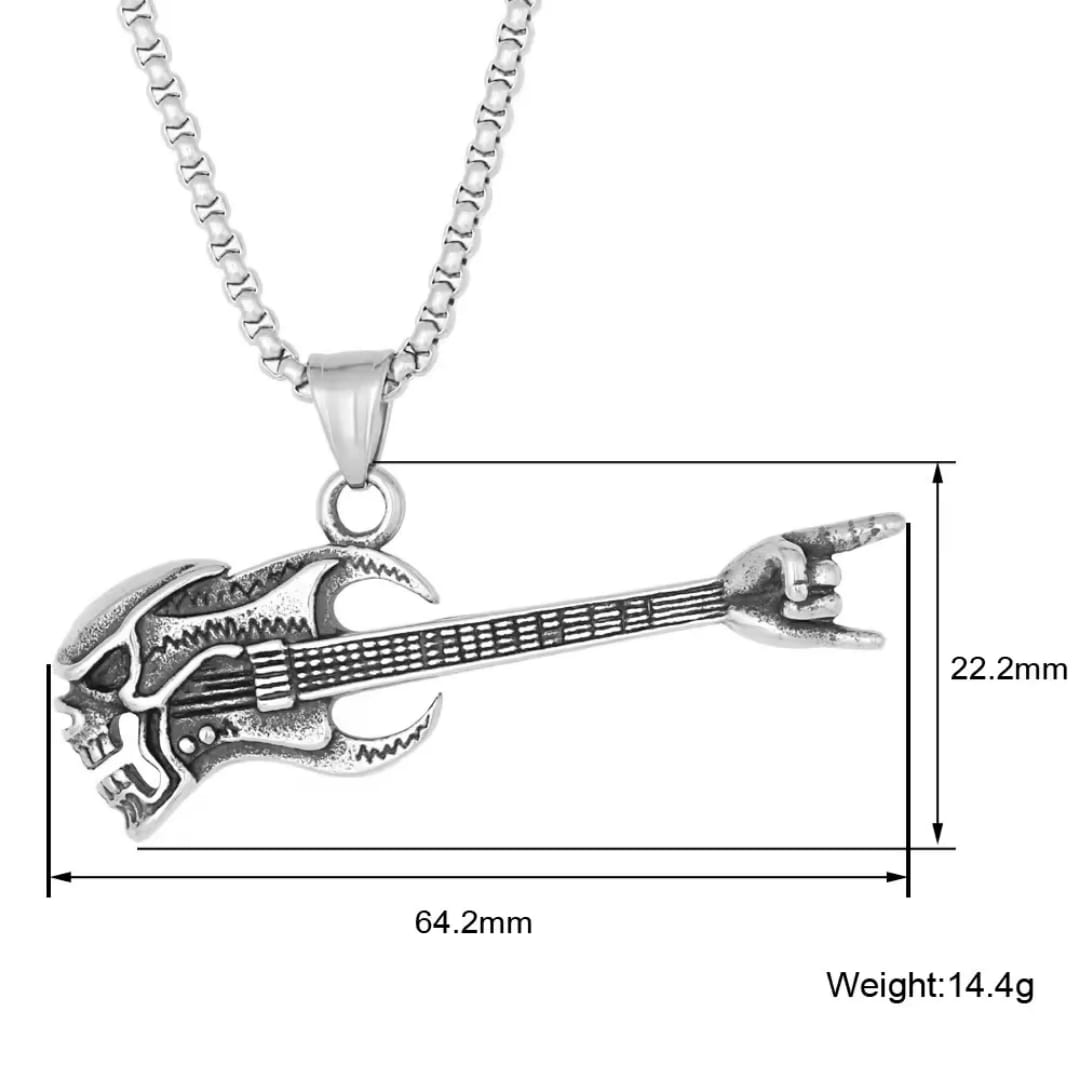 Trendy Guitar Pendent Chain