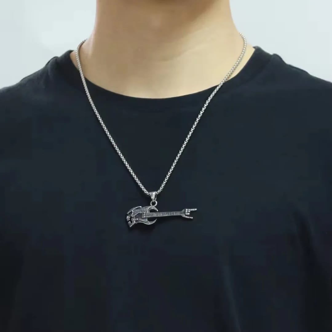 Trendy Guitar Pendent Chain