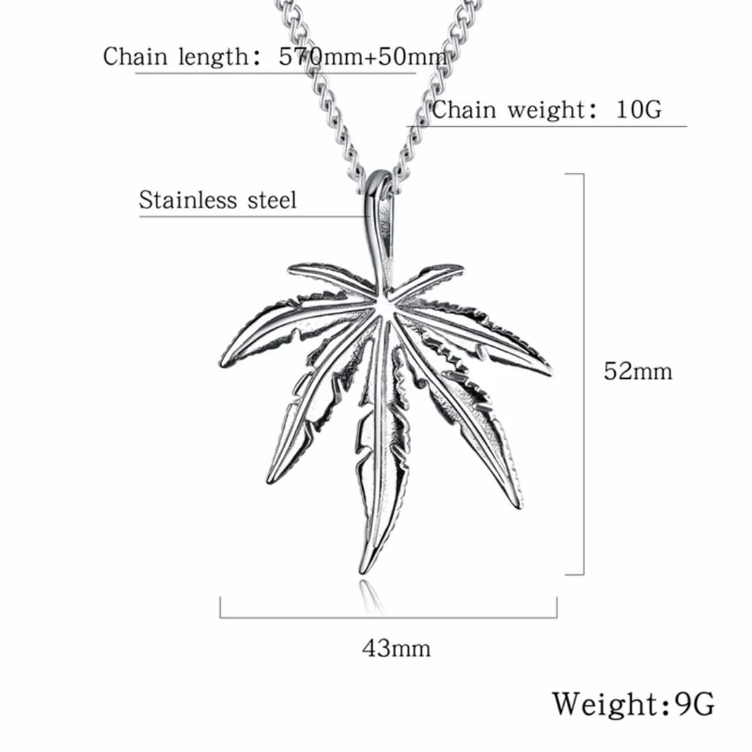 Hip Hop Leaf Pendent Chain