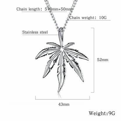 Hip Hop Leaf Pendent Chain