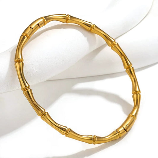 Bamboo Bracelet  - 18K Gold Plated