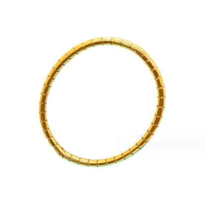 Minimal Twisted Bangle - 22K Gold Plated