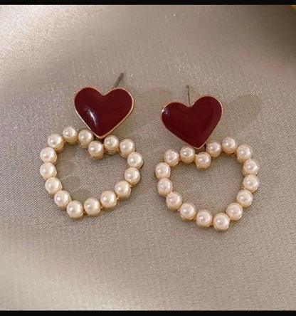 Cute Heart Korean Earring