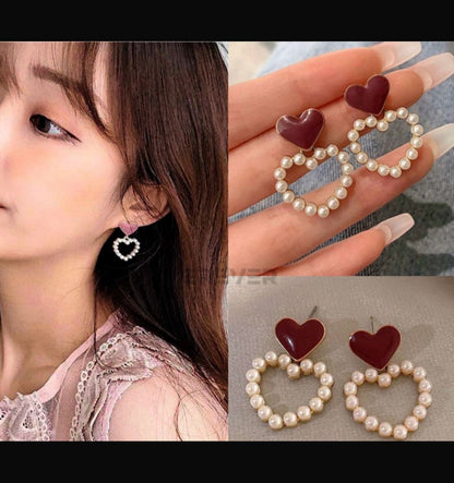 Cute Heart Korean Earring