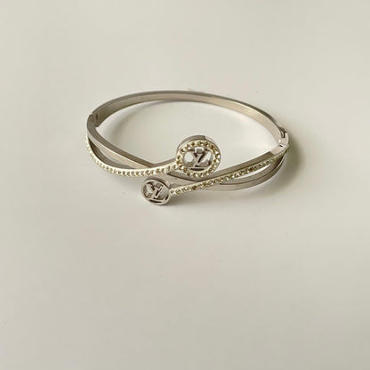 Silver Duped Elegant Bracelet - Stainless Steel