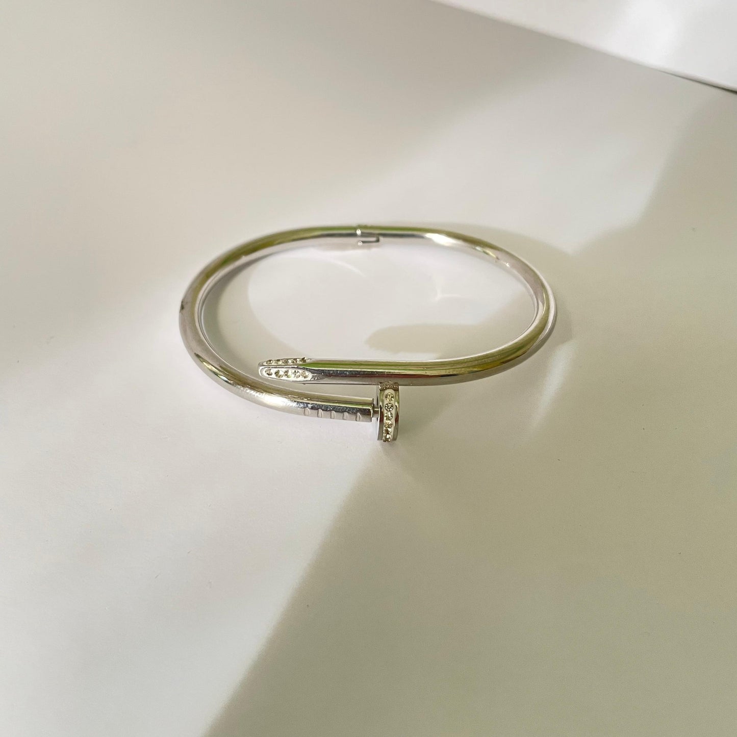 Minimal Nail Bracelet - Stainless Steel