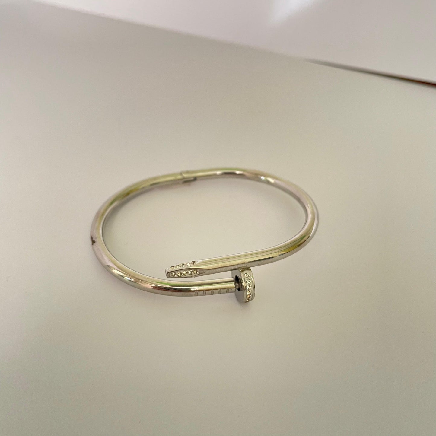 Minimal Nail Bracelet - Stainless Steel