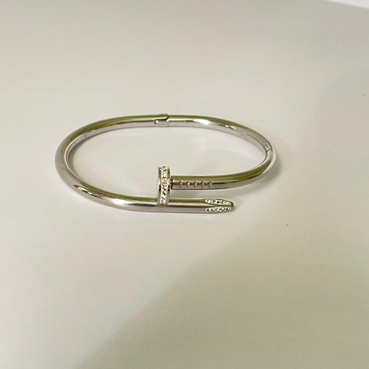 Minimal Nail Bracelet - Stainless Steel