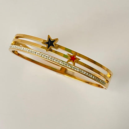 Elegant Star Bracelet Kada - 18K Gold Plated