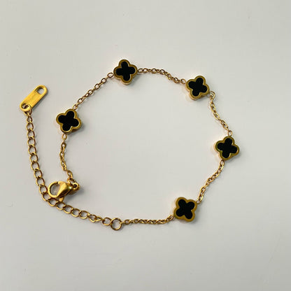 Minimal Clover Bracelet - 22K Gold Plated